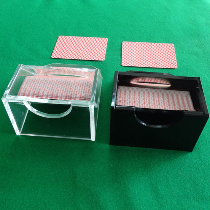 Poker Accessory One Deck Acrylic Black or Transparent Manual Card Shoe