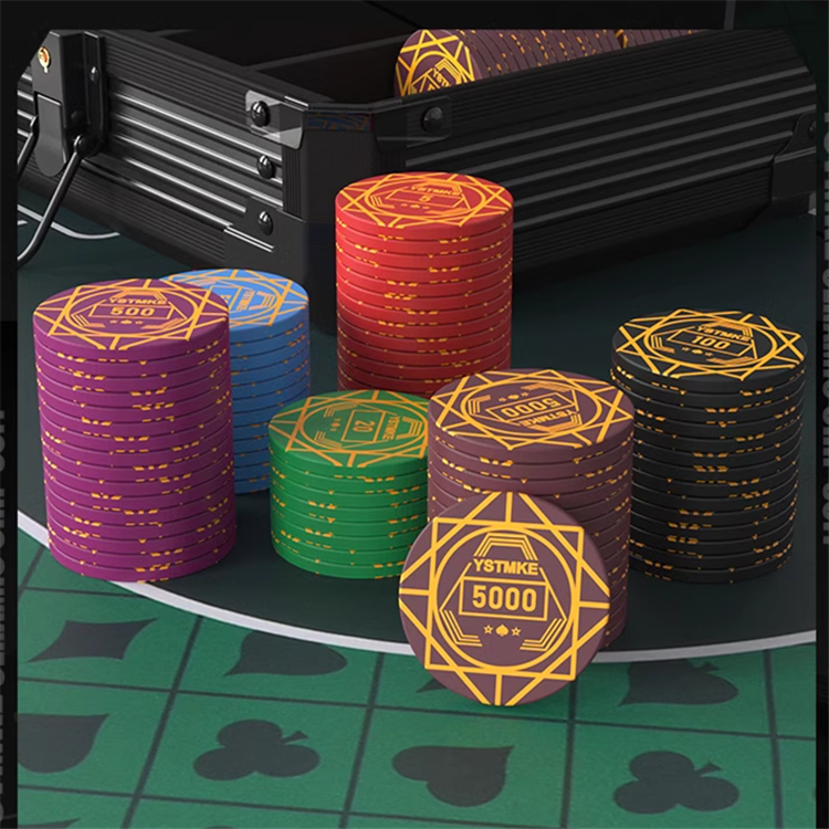 Ceramic Poker Chips 10g Custom for Casino Entertainment Table Gambling Game 39mm