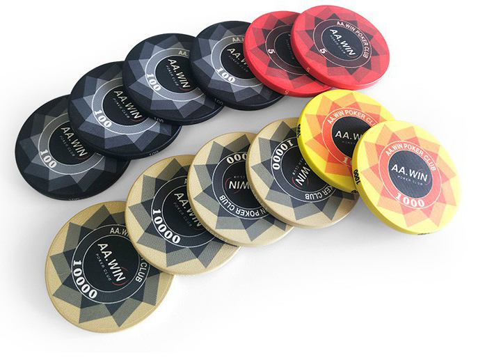 Texas Poker Gambling Ceramic Chips Custom Printed Logo Wholesale Cheap Poker Chip Set