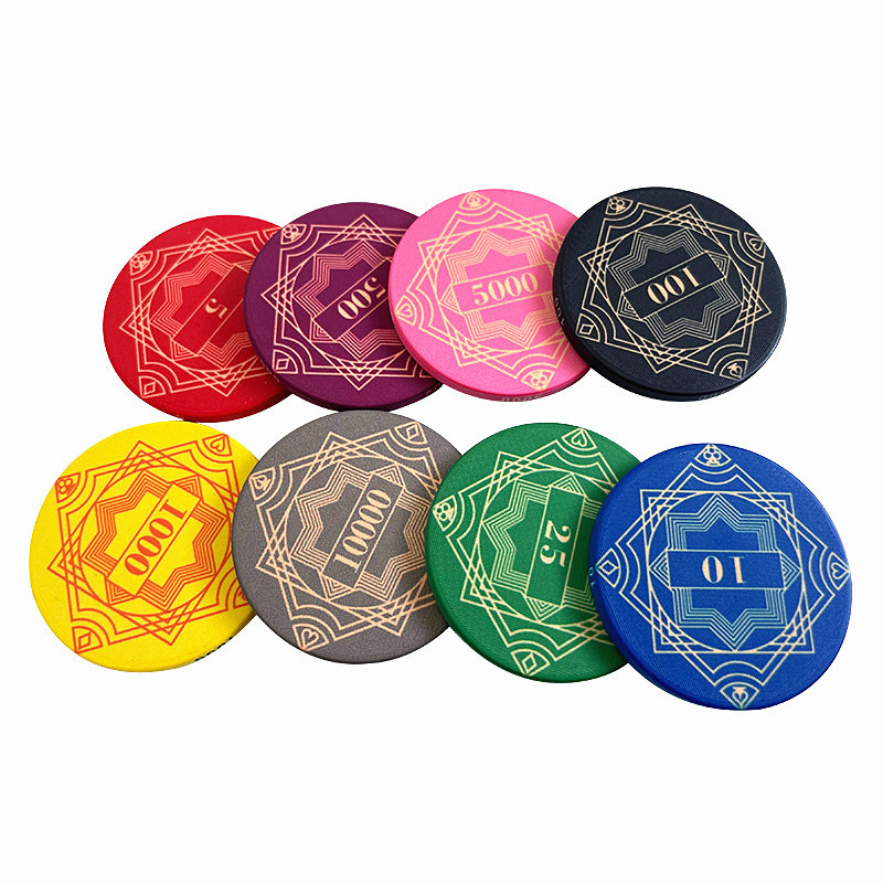 Wholesale Custom Made Colorful Ceramic Poker Chips 39 mm Casino Chips for Playing Games