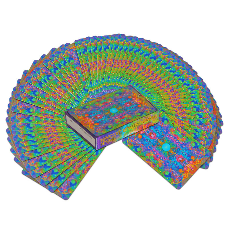 Kaleidoscope magic flower cutting card custom poker card colorful card