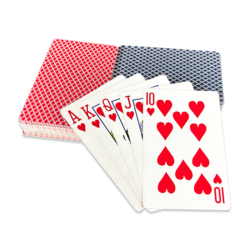 Custom Logo Printing Durable PVC waterproof Poker Card Recyclable Eco-friendly 54 Paper Playing Cards