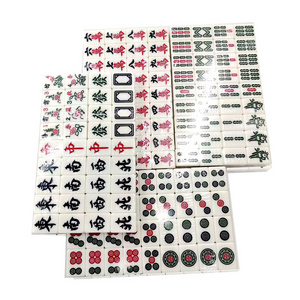 Factory Hot Selling Ivory White Hand kneading mahjong Chinese Numbered Tiles Mahjong Set 144 152 168