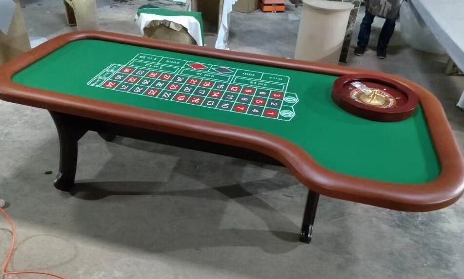 Poker Deluxe Casino Grade Heavy Duty Professional Poker Table with Roulette Wheel for Poker Game