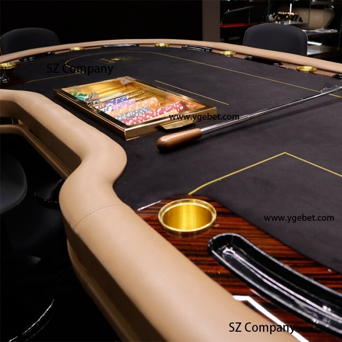 New Design Casino Games Texas Poker Table Leather Custom Accessories Set Fire Oem Box Wooden Cups Packaging Balance Combo Cloth