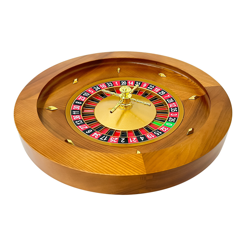 Ygebet Wooden Roulette Wheel, 18 inch Solid Wood Casino Roulette Wheels Set for