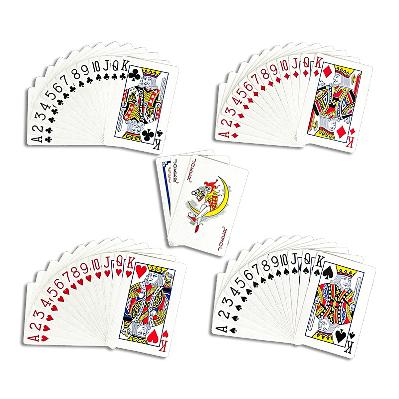 Custom Logo Printing Durable PVC waterproof Poker Card Recyclable Eco-friendly 54 Paper Playing Cards