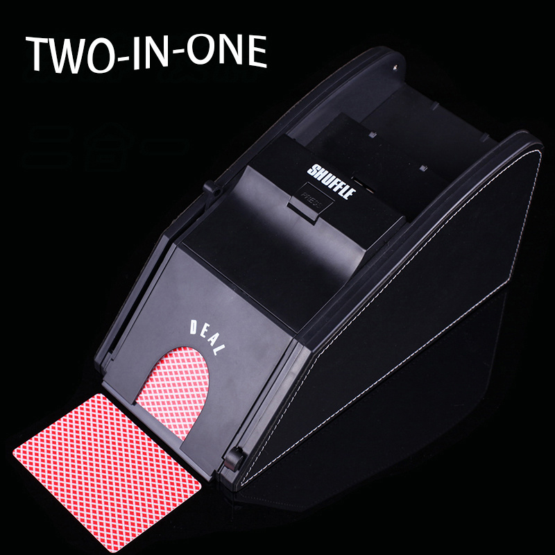 2 in 1 Card Shuffler & Poker Shoe Automatic Card dealer Playing Card Dealing Shoe