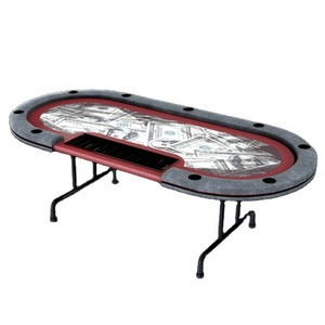 Table Top Convenient Casino 1-9 Player Poker Table, No Assembly Required  Texas  Poker Playing Card Oval Customize