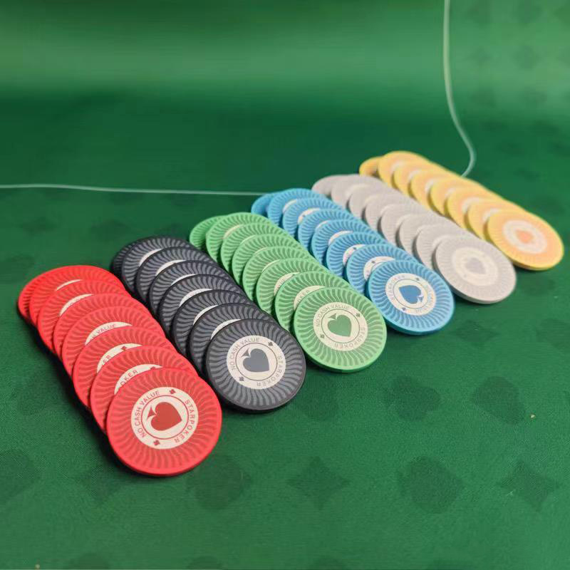 Ceramic Custom  Printed Logo Cheap Poker Chips Wholesale