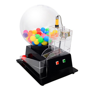 Lucky Dip Electric Acrylic Lottery Machine Automatic Bingo Cage Transparent Acrylic Lotto Machine Lucky Game Playing Machine