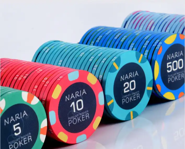 39 mm Ceramic Poker Chips 10g for Casino Entertainment Table Game