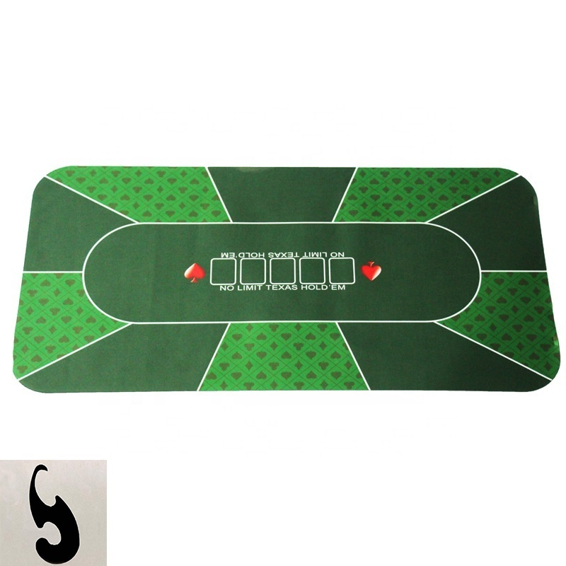 Casino Custom Poker Table Mat Game Table Top Texas Hold'em Round Rubber Poker Table Mat