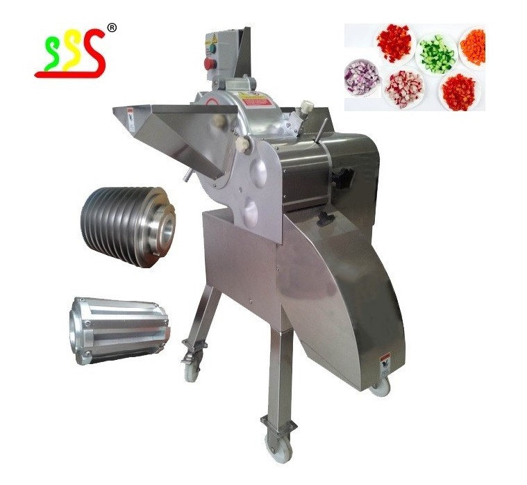 SSS Food Commercial Electric Vegetable Dicing Machine Apple Carrot Potato Onion Granule Slice Cube Cutting Machine