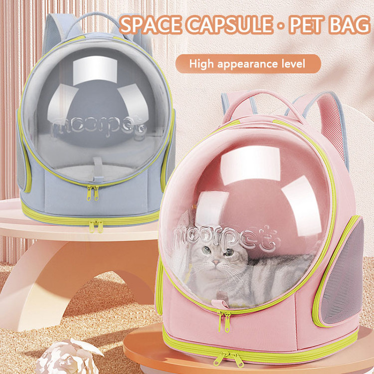 Travel Hiking Breathable Waterproof Bubble Dog Transparent & Foldable Pet Cat Backpack Carrier