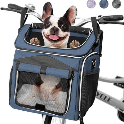 Foldable 4 in 1 Soft-Side Pet Dog Carrier Travel Bike Basket Safe Backpack Bicycle Pet Carrier