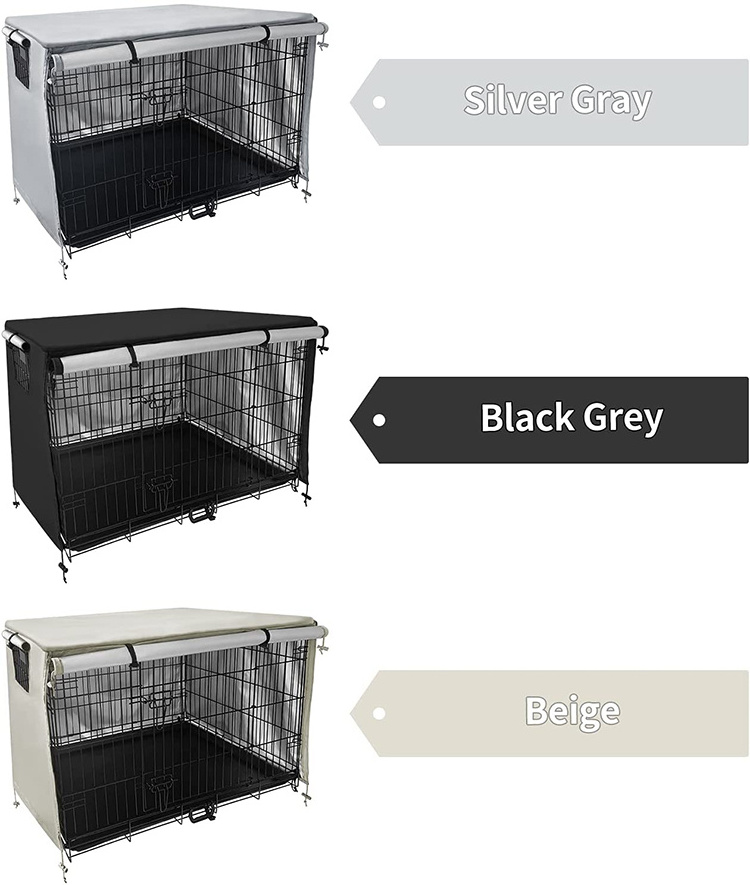 Lightweight 600D Polyester Indoor/Outdoor Houses Durable Waterproof Pet Kennel Cages Carriers Dog Crate Cover