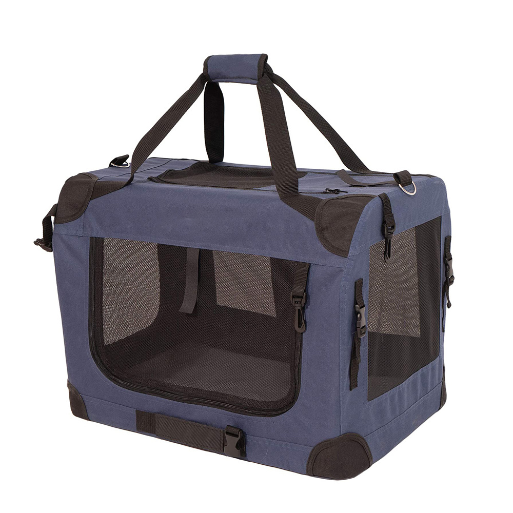 Soft Sided Folding Small Medium Dog Pet Carrier Travel Collapsible Ventilated Comfortable Design Extra Large Cat Carrier  Cage