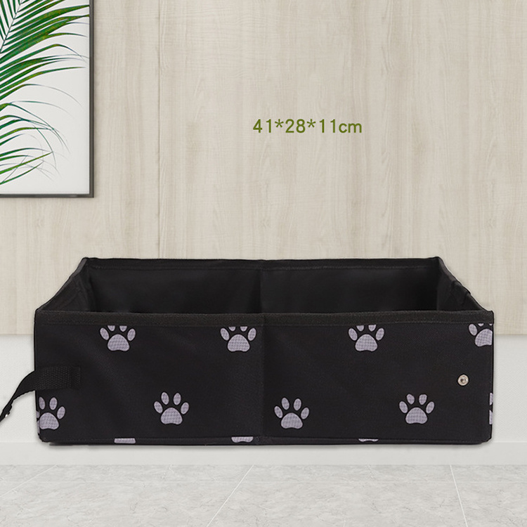 Large Travel Cat Litter Box with Lid Portable Litter Carrier with Handle Folded Leak-Proof Cat Litter Box