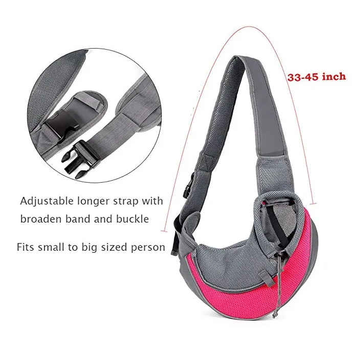 Breathable Mesh Cat Pet Travel Puppy Carrying Bag Pouch Adjustable Shoulder Strap Tote Purse Chest Holder Dog Sling Carrier