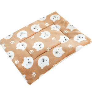 Dog Crate Pad Ultra Soft Pet Bed Cute Print Washable Mat Small Dogs Indoor Cats Reversible Fleece Kennel Pad Cat Carrier Cat Bed