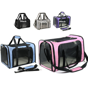 Dropshipping 20IN Cat Pet Carrier Airline Approved travel bag Dog Carrier