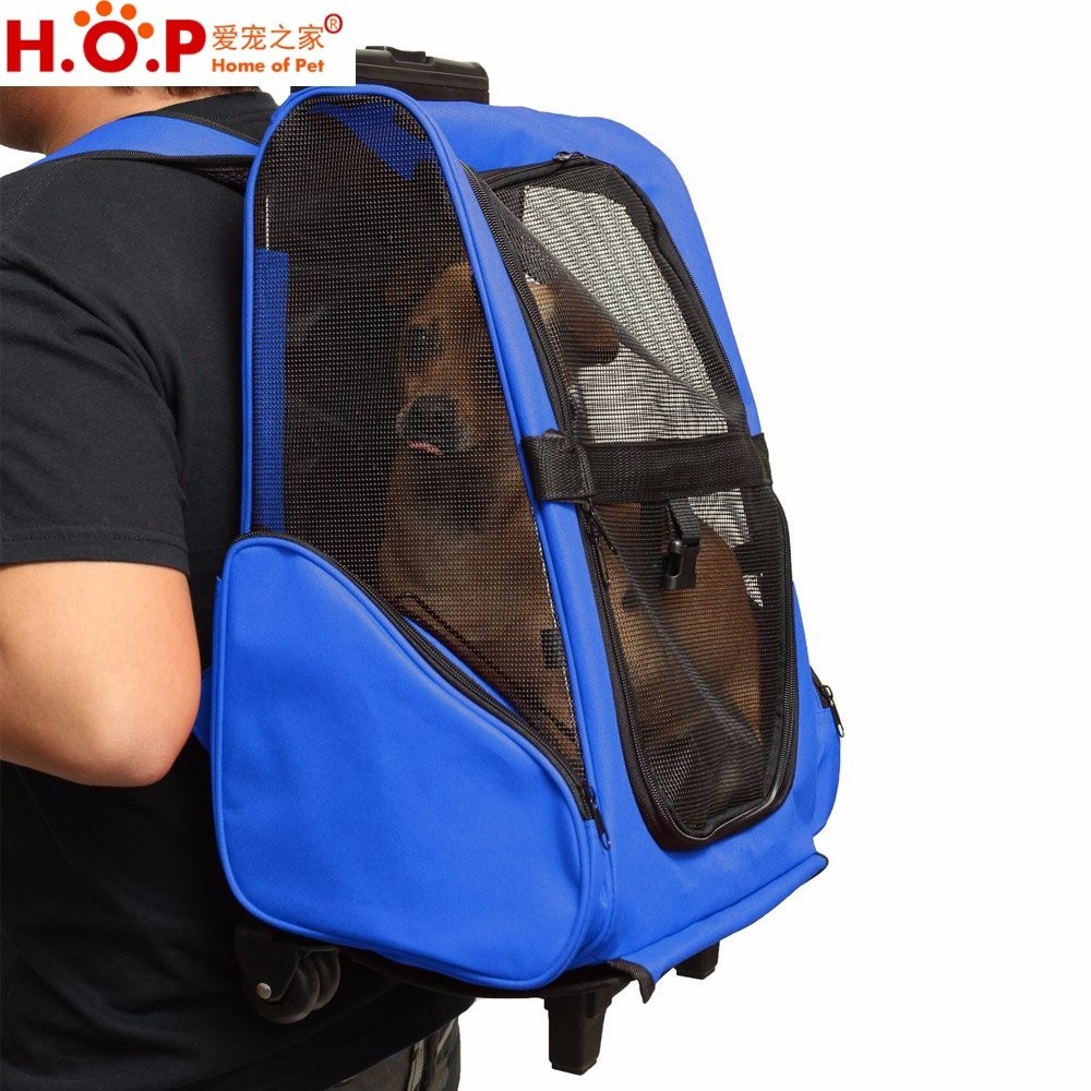 Pet Supplies Multi-functional Foldable Rolling Luggage Dog Carrier Bag Backpack Pet Trolley Bag Carrier With Wheels