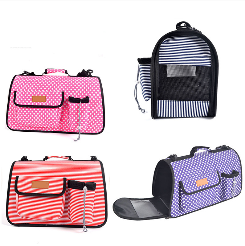 Pet Cardboard Carrier Bag Varies Colors With Strip And Dot Big size Made of Breathable Durable Canvas Material