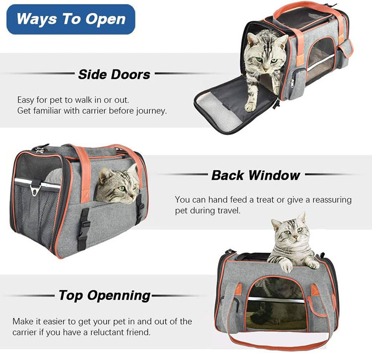 IN STOCK Airline Approved luxury soft sided pet carrier messenger bag pet carrier foldable cat dog bag pet carrier sling bag