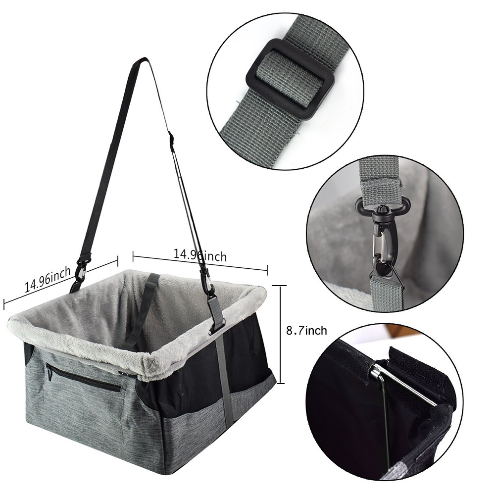 Foldable Travel Pet Carrier Bag Foldable Metal Frame Dog Dog Carrier Pet Car Booster Seat For Small Carrier Dogs