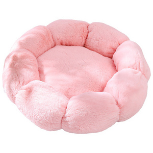 Indoor Round Donuts Small Dog Bed Calming Pet Cute Modern Beds Plush & Anti Slip Bottom Cat Beds