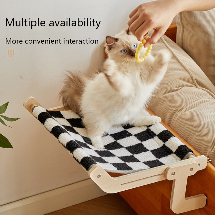 Safety Breathable Cats Bed Durable Window Balcony Hanging Cat Hammock for Pet Indoor Cat Bed