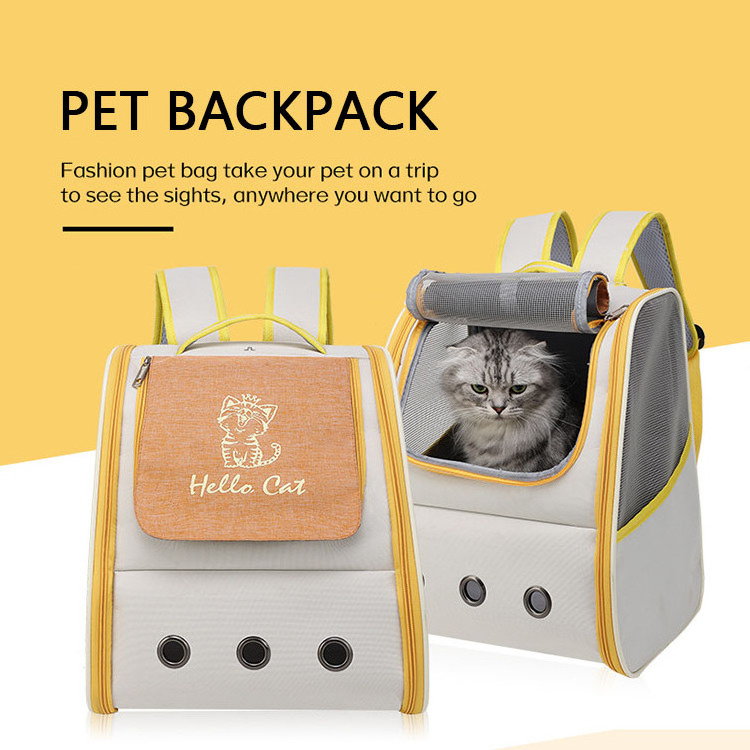 Small Dogs Medium to Large Cats Pet Backpack with Breathable Mesh Travel Hiking Pet Carrier Backpack