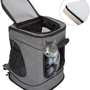 Pet Carrier Pet Backpack For Small Dogs Cats Puppies Pet Travel Bag Airline Approved With Mesh Window Soft Mat bags For Hiking