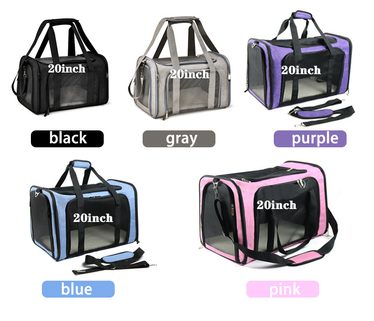 Dropshipping 20IN Cat Pet Carrier Airline Approved travel bag Dog Carrier