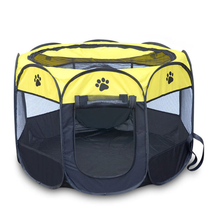 Sanan Pet Portable Foldable Playpen Removable Mesh Shade Cover Exercise Kennel Dogs Cats Indoor/outdoor Cages Travel Pet Carry