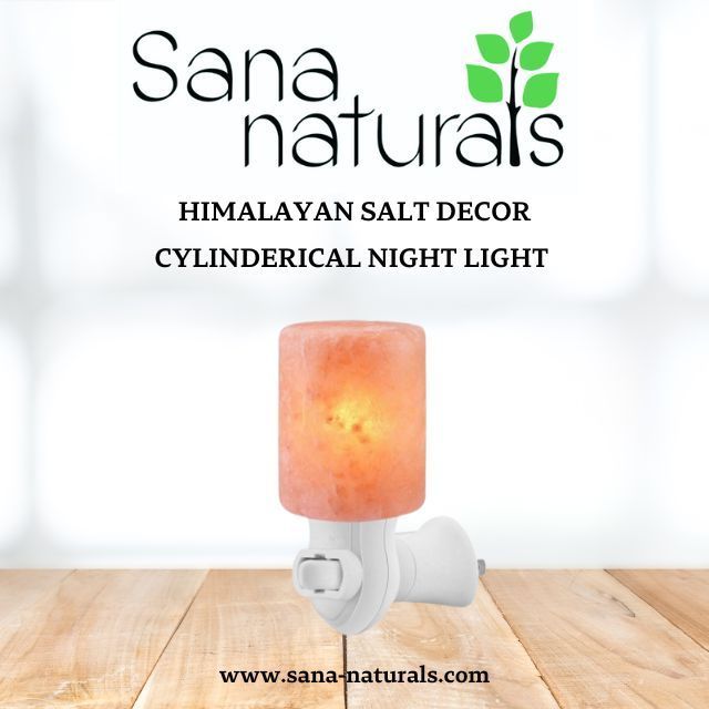 Himalayan Salt Night Lights cylindrical shape crystals warm glow soothing night lights air purifier 100% naturals