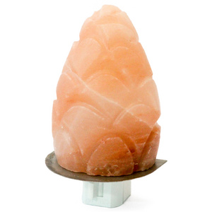 Pine Shaped Amber Glow Himalayan Salt Night Light