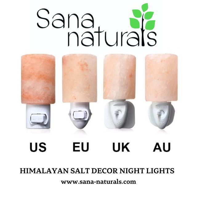 Himalayan Salt Night Lights cylindrical shape crystals warm glow soothing night lights air purifier 100% naturals