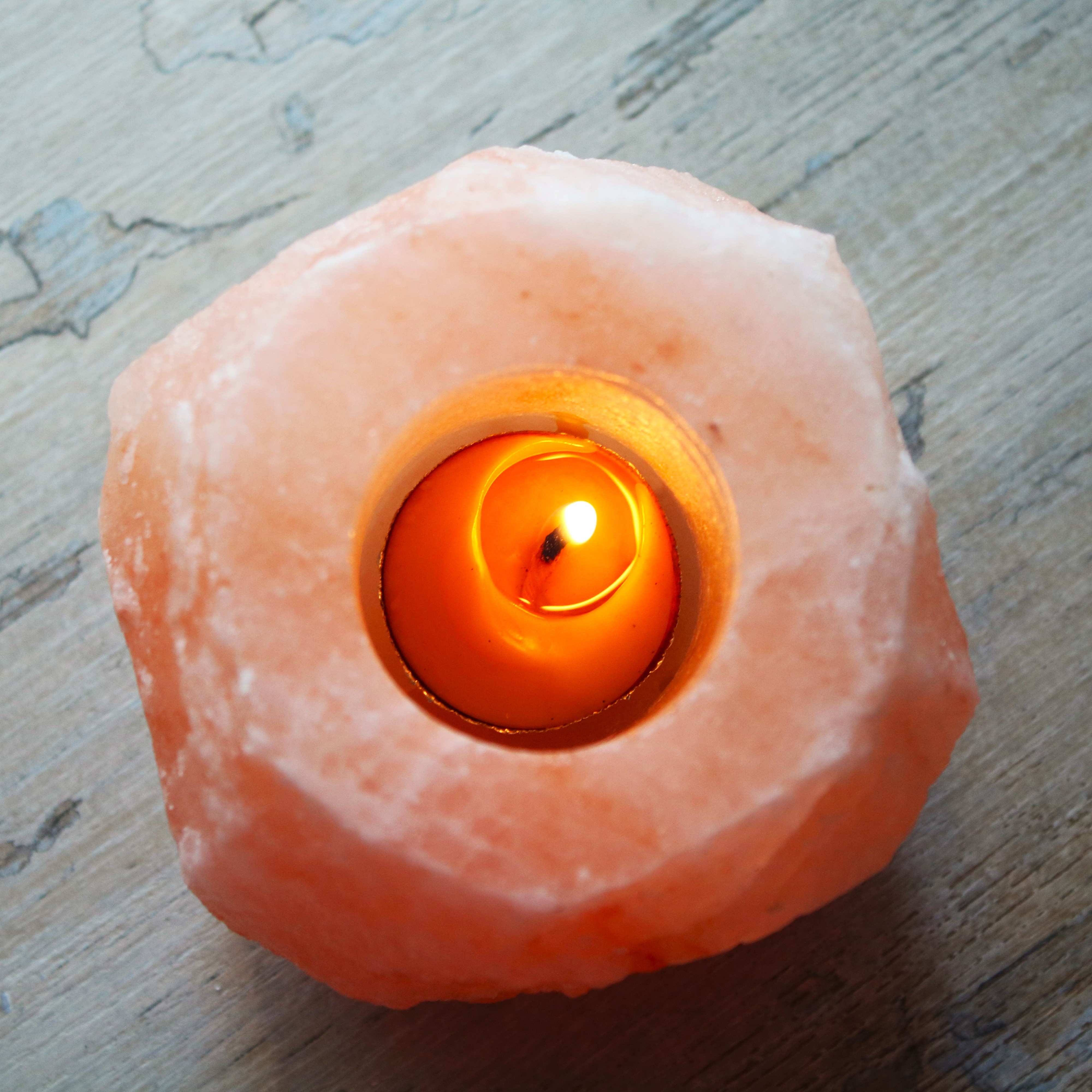 Natural Himalayan Rock Salt Scented Tea Light Candle Holder