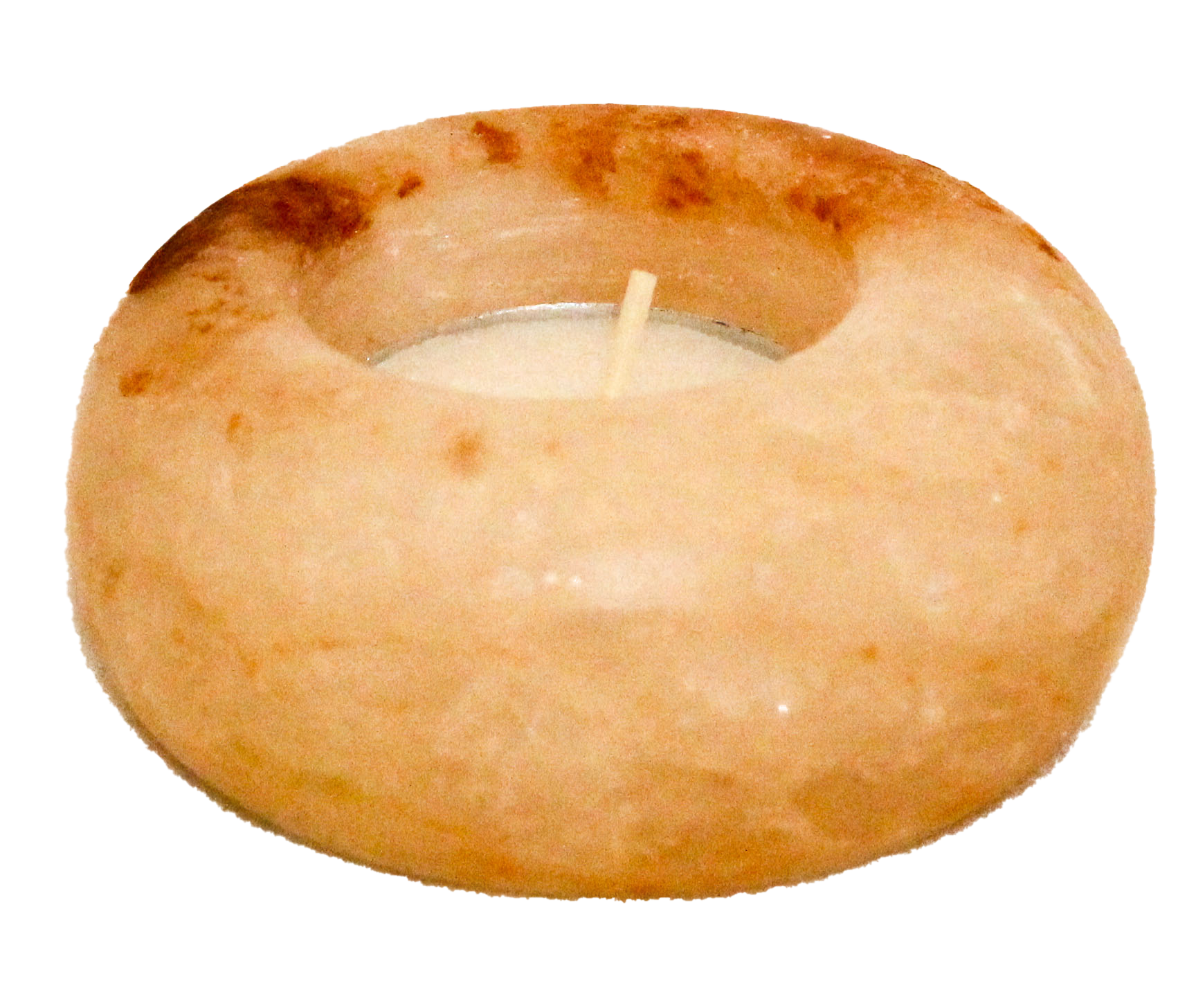 Natural Himalayan Crystal Rock Salt Designed Small Round Shape Tea Light/ Candle Holder