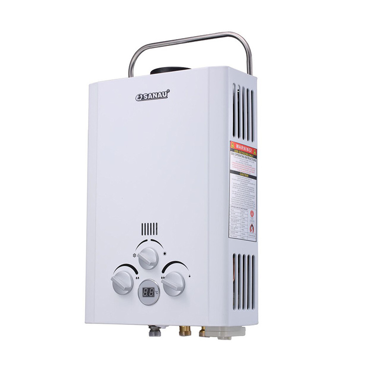 6L portable camping outdoor tankless  gas instant shower heater wall mounted  gas boiler water heater