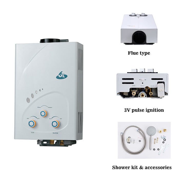 6L new design quick instant natural  gas water heater