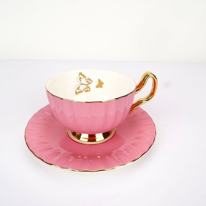 Bone China Tea Cup And Saucer Set With Gift Box Tea Cups Floral Tea Cups