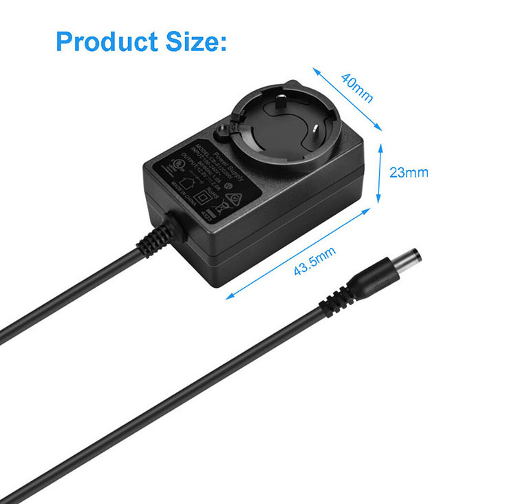 Wall Charger dc 12v Interchangeable Power Supply 36w Interchangeable Plug Power Adaptor 12v 3a Switching Power Adapter