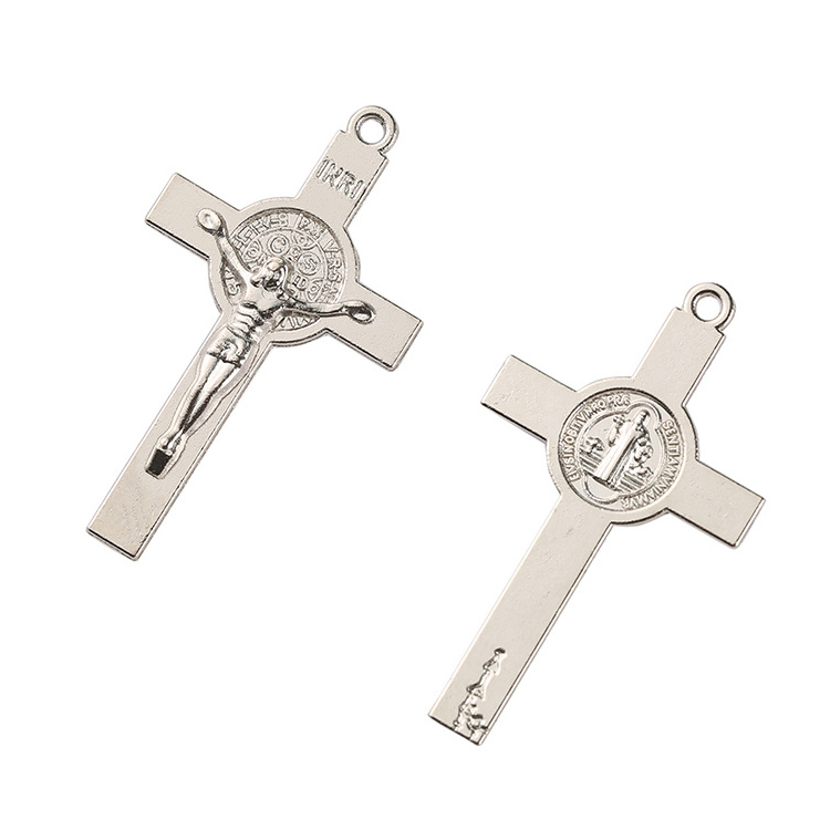 Manufactures Cheap Price Antique Silver  Religious Cross Pendant Gold Plated Jesus Jewelry