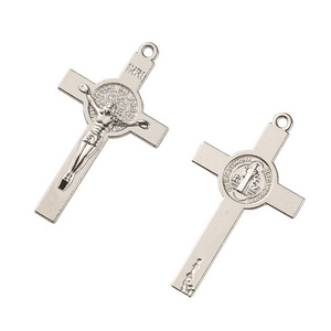 Manufactures Cheap Price Antique Silver  Religious Cross Pendant Gold Plated Jesus Jewelry