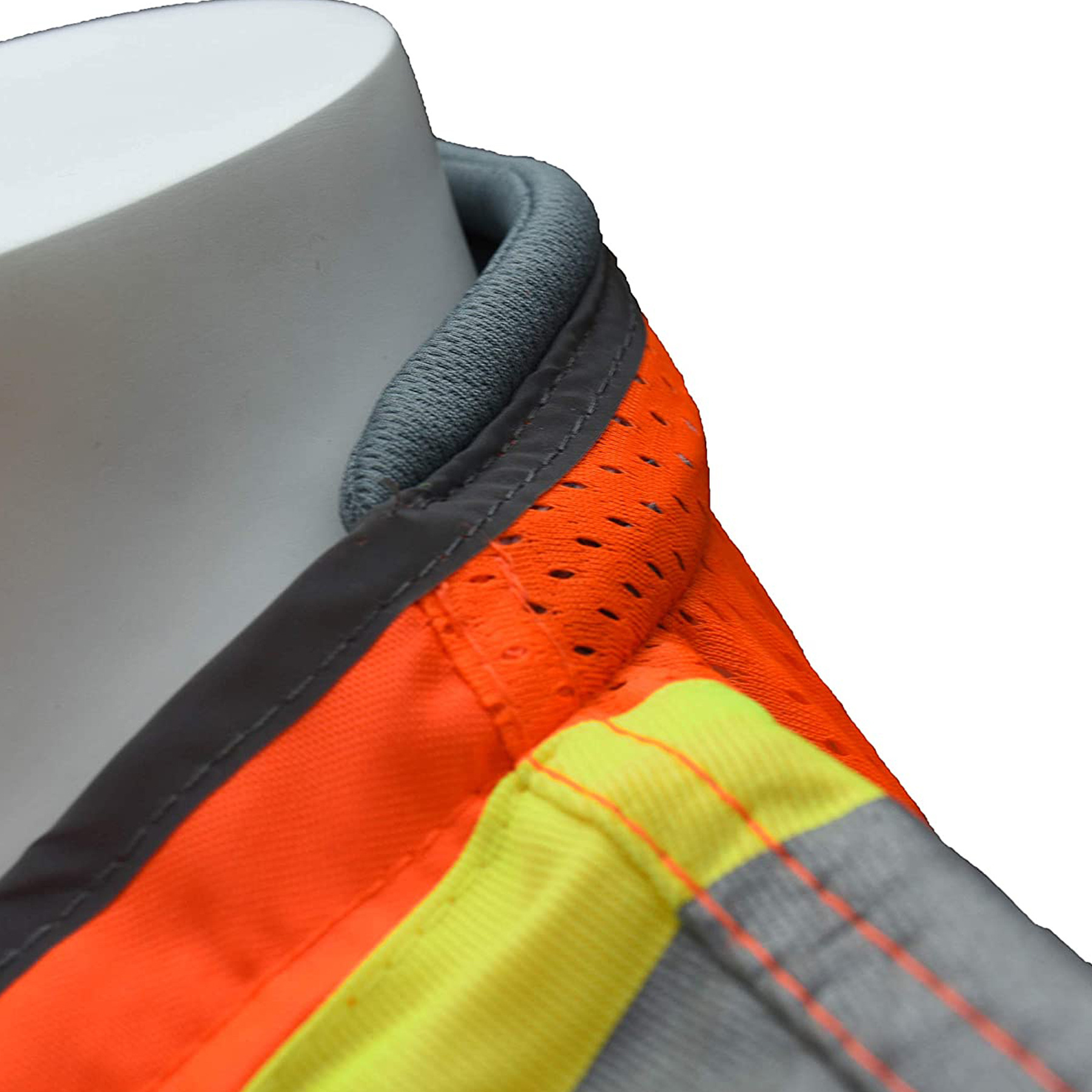 New 2023 Mesh Hook Loop Safety Vest Security Vest Work Hi Vis Reflective Vests  in  Yellow Orange OEM Customized PVC Logo Fabric