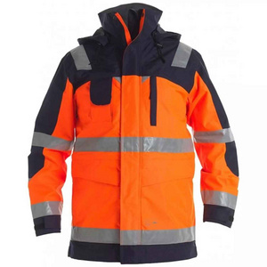 Latest New Design Reflective Waterproof Jacket Work Clothes High Visibility Worker Reflective Winter Custom Safety Wear Jacket