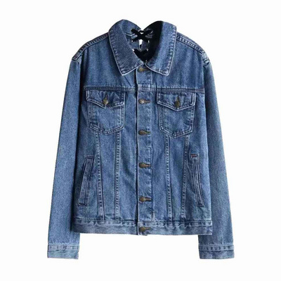 Latest New Design 2024 Wholesale blank Women denim jacket long sleeve single button denim cowboy jeans Hot Sale Denim jackets